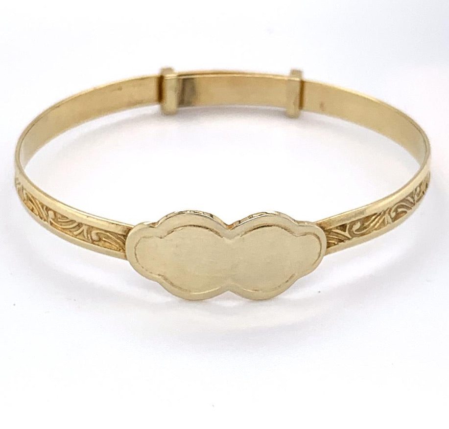 9CT GOLD PLATED BABY BANGLE