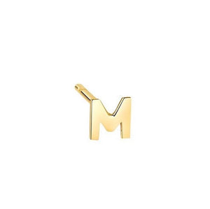 9CT GOLD SINGLE INITIAL EARRING