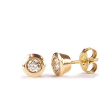 Load image into Gallery viewer, 9CT YELLOW GOLD 0.10ct DIAMOND EARRINGS