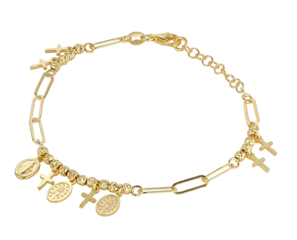 MIRACULOUS MEDAL CHARM BRACELET – Markjosef Jewellers
