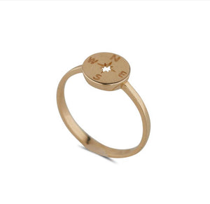 9CT GOLD COMPASS RING