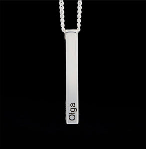 STERLING SILVER 3D PERSONALISED BAR