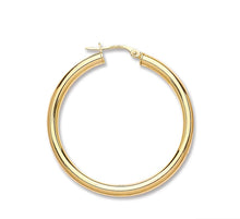 Load image into Gallery viewer, 9CT YELLOW GOLD TUBE HOOP EARRINGS