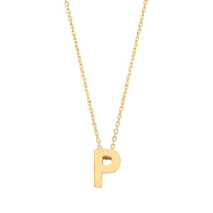9CT YELLOW GOLD PETITE INITIAL NECKLACE