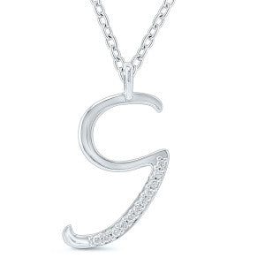 OUR NEW DIAMOND INITIAL PENDANT CAST IN 9CT GOLD