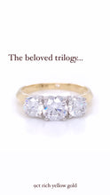 Load image into Gallery viewer, 9CT RICH YELLOW GOLD TRILOGY RING