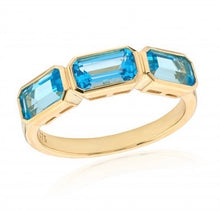 Load image into Gallery viewer, 9CT RICH YELLOW GOLD SWISS BLUE TOPAZ RING
