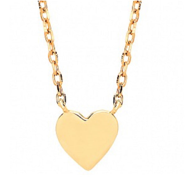 MINI GOLDEN HEART INITIAL NECKLACE