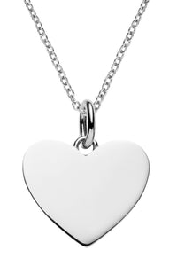 STERLING SILVER PERSONALISED HEART PENDANT