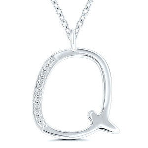 OUR NEW DIAMOND INITIAL PENDANT CAST IN 9CT GOLD