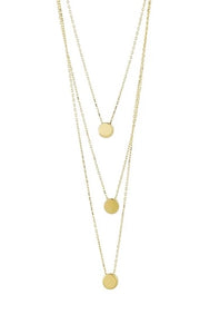 9CT YELLOW GOLD TRIPLE LAYER NECKLACE
