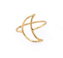 Load image into Gallery viewer, 9CT YELLOW GOLD HANDCRAFTED GOLD MOON RING