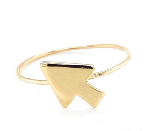 9CT GOLD HANDCRAFTED ARROW RING