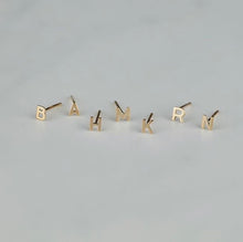 Load image into Gallery viewer, 9CT GOLD SINGLE INITIAL EARRING