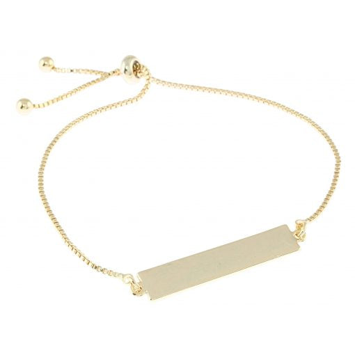 YELLOW GOLD PLATED PERSONALISE ME BRACELET