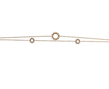 Load image into Gallery viewer, 9CT YELLOW GOLD 3 SUN LAYERED CHAIN BRACELET