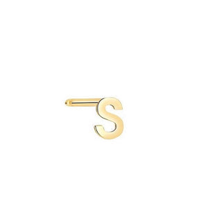 9CT GOLD SINGLE INITIAL EARRING