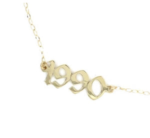 9CT GOLD BIRTH YEAR NECKLACE
