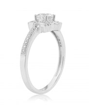 Load image into Gallery viewer, 9CT WHITE GOLD VINTAGE INSPIRED RING