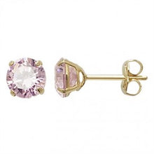 Load image into Gallery viewer, 9CT YELLOW GOLD CUBIC ZIRCONIA BIRTHSTONE STUD EARRINGS